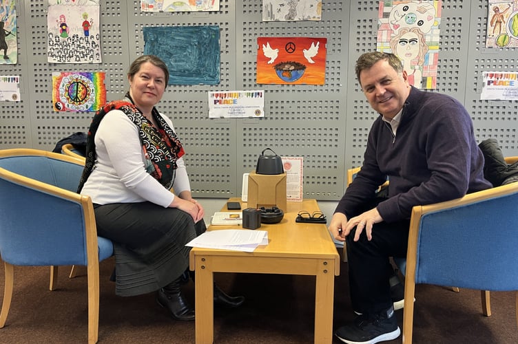 Mel Stride MP and Tracey Norman
