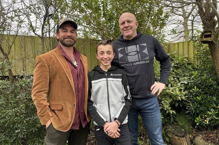 Ryan Golembeske, Daniel Barnett and Chris Allsford in Dartmoor before their Bigfoot investigation