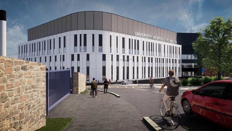 The proposed new emergency care building at Derriford. Image courtesy: University Hospitals Plymouth NHS Trust