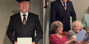 Postmaster flies 4,000 miles to hand deliver letter from King