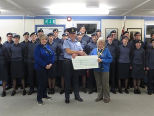Okehampton Royal Air Force cadets receive donation
