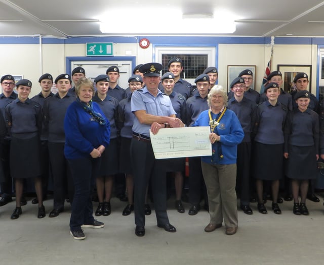 Okehampton Royal Air Force cadets receive donation