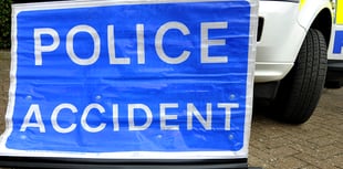 Warning about road accident near North Tawton
