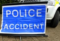 Warning about road accident near North Tawton