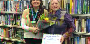 Library volunteer retires after twelve years