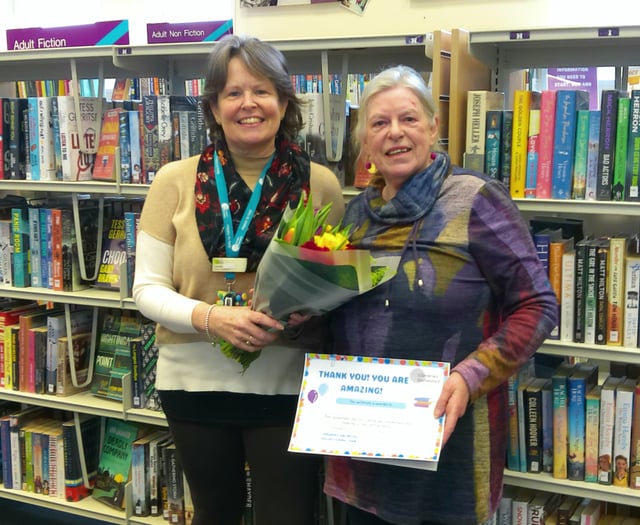 Library volunteer retires after twelve years