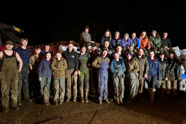 Tavistock Young Farmers Club members at their dung run