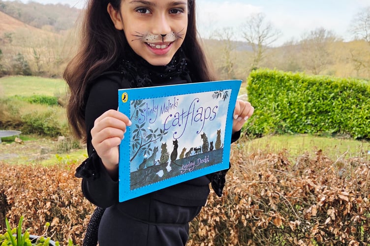 Isla Jones, eight, was storybook cat Slinky Malinki. Isla goes to Horrabridge Primary School.