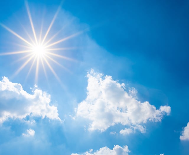 Sunny spells today with possible showers, bright skies tomorrow