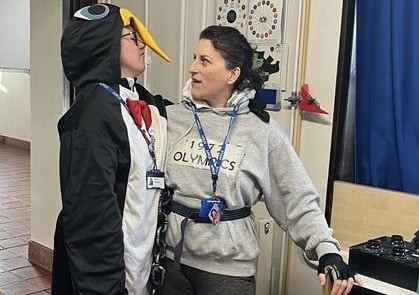 Mount Kelly College World Book Day - penguin and Olympic star.