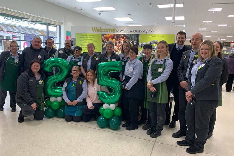 The first ever Waitrose in the South West, partners at Oke's store celebrate 25 years at the Market Street site. (Picture: Sarah Martin)