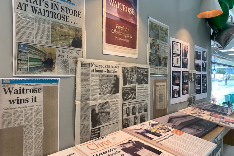 An instore exhibition reminds customers of the journey to get the Waitrose store in the town and charts its 25 years. (Picture: Sarah Martin)