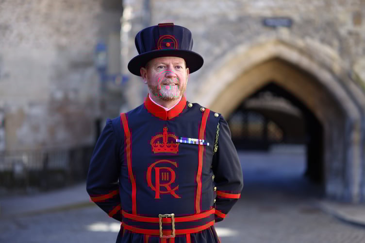 Barry Gray from Yelverton in his beefeater uniform at the Tower of London. Picture: Historic Royal Palaces