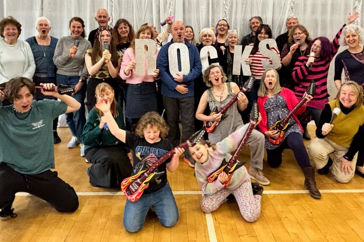 Hatherleigh Stand Sure Orchestra & Choirs perform their rock anthems this Saturday, April 5.