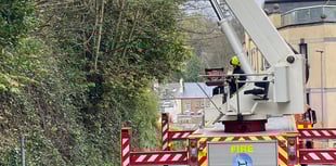 Firefighters tackle major house fire in Tavistock