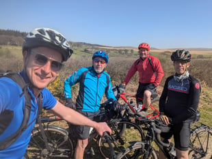 Four men take on 120-mile cycle challenge for charity