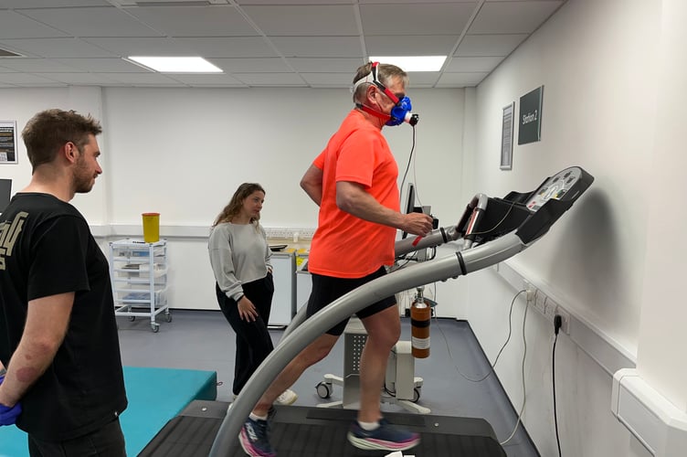 Steve James will be monitored throughout his run.