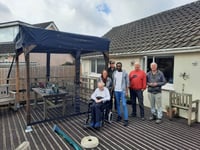 Okehampton Men in Sheds build gazebo