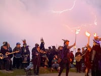 Morris dancers light up the moor