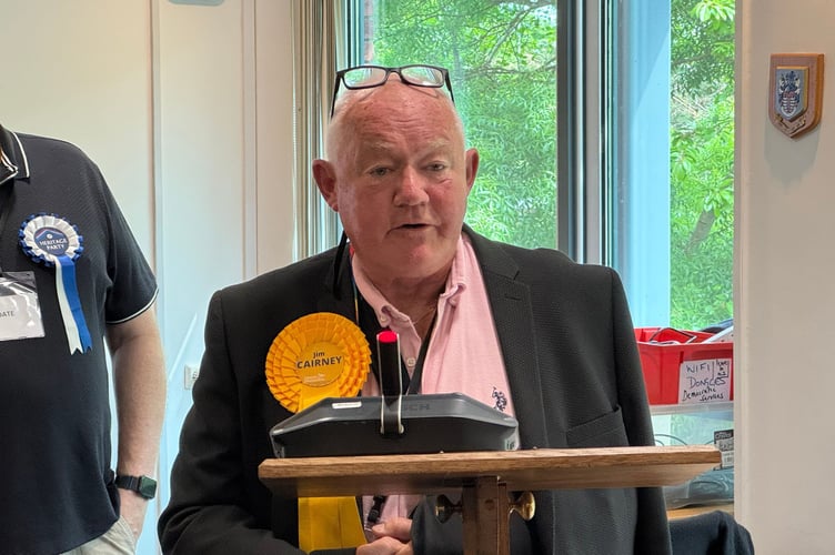 Victorious Liberal Democrat candidate for Crediton Jim Cairney