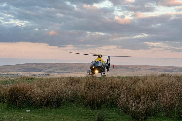 The helicopter that was deployed.