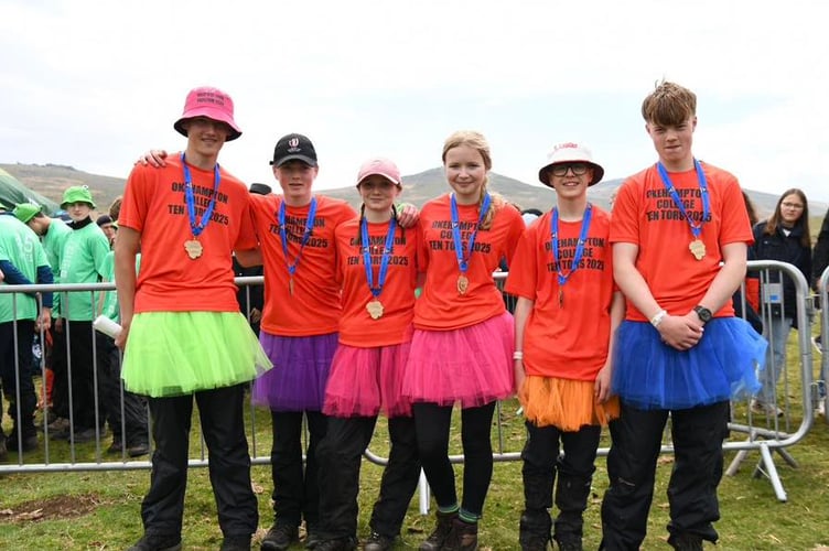 Aiden, Dexter, Amelia, Livvie, Little Harry & Big Harry for Okehampton College.