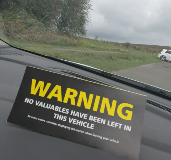 Police warn of car thieves on Dartmoor