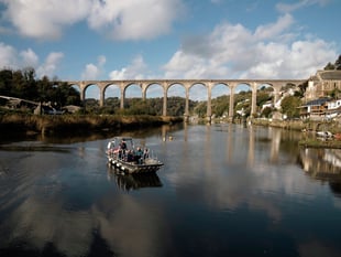 Calstock Ferry restarts, powered by solar
