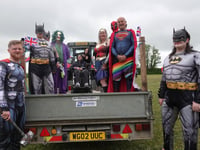 Superheroes create village fun 