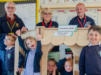 Boasley Cross Primary School pupils enjoy play equipment donations
