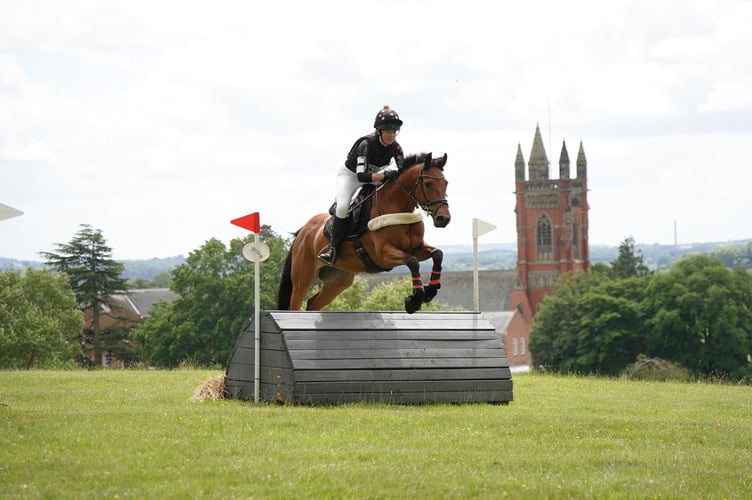 Shebbear College rider Anaya Stoneman confidently takes the jump.