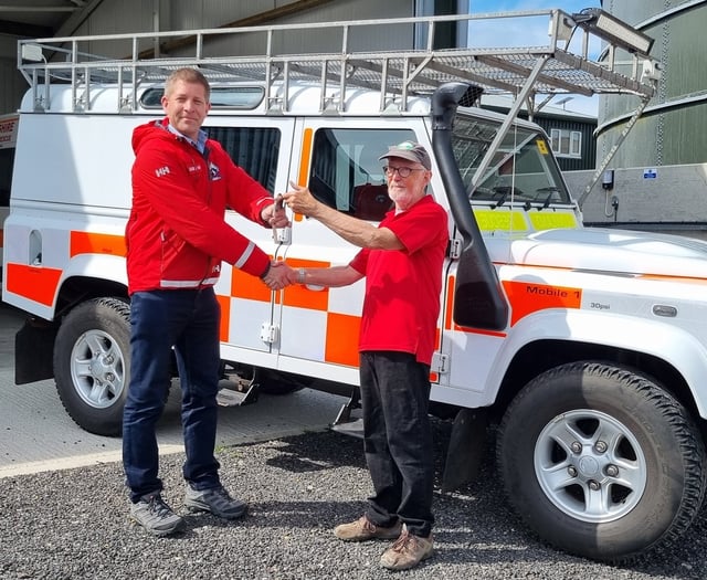  Rescue team's thanks for new vehicle