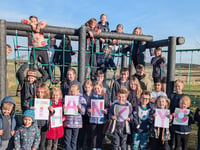 Boasley Cross Primary School play equipment celebration