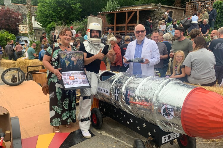 First prize for design and construction went to proud "Apaullo One" team of Paul, driver Kiwi and mission controller Laura. (Picture: Sarah Martin)