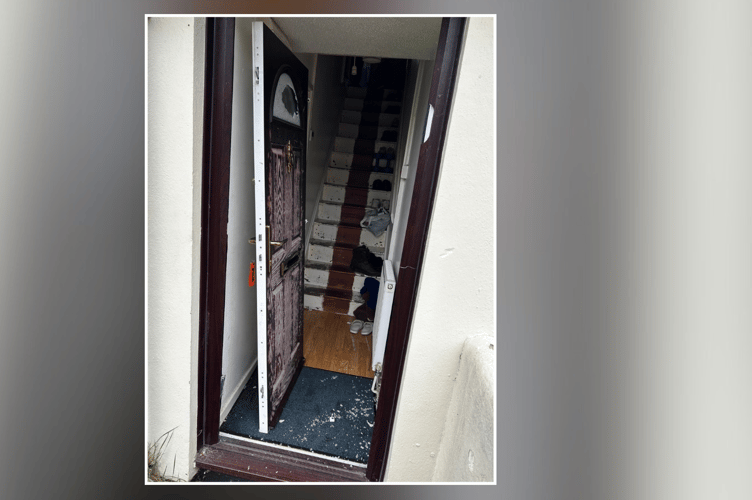 The warrant at a property in North Tawton.