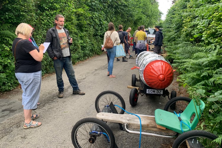 Hilary Fairhurst and Liz Reed undertook the judging of the entrants looking at kart design, team spirit and costumes. (Picture: Sarah Martin)