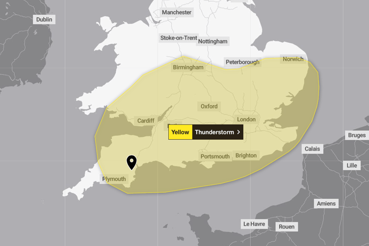 Met Office - Weather warning Saturday, June 7