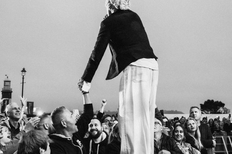 James engaging with fans at Plymouth Summer Sessions live concerts last weekend.
