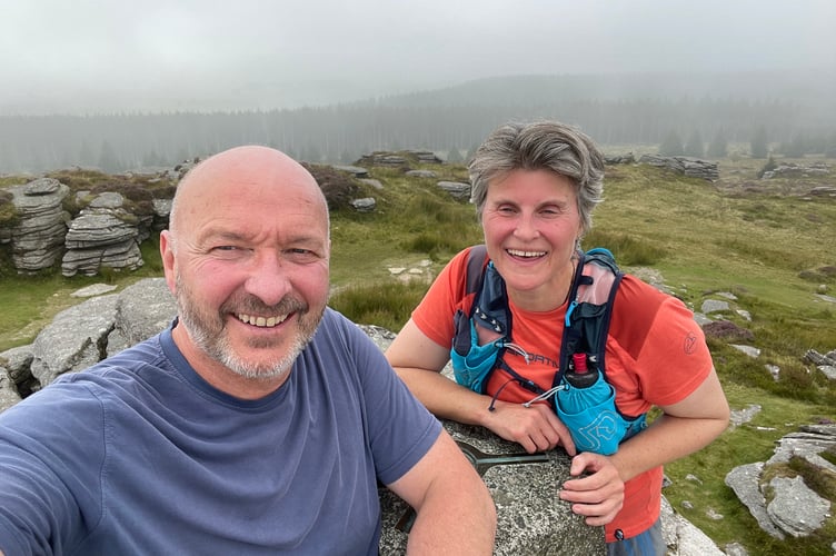 Jim and Sam McNeill appreciating the freedom to roam a wild camp on Dartmoor.