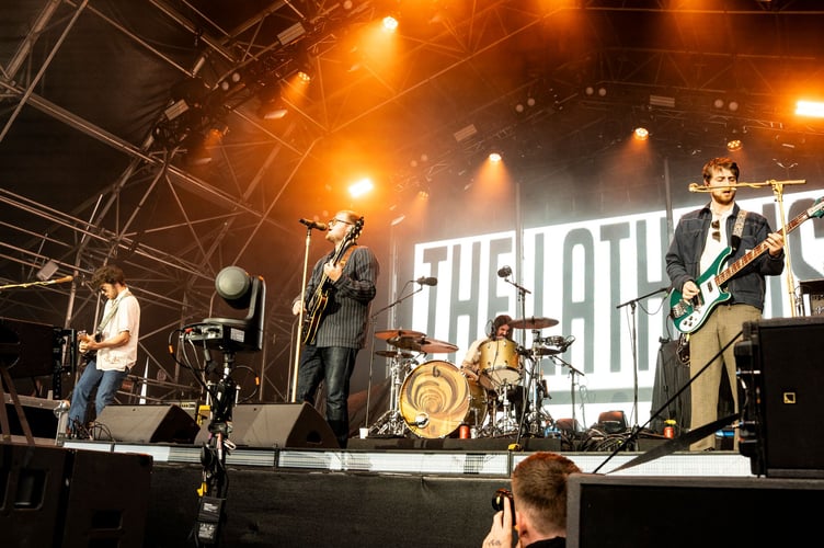 The Lathums supported Snow Patrol at the Summer Sessions live outdoor concert on Plymouth Hoe.