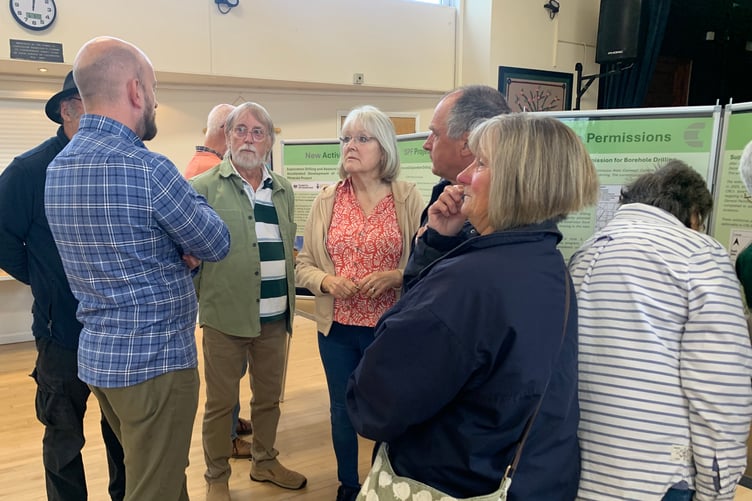 CRL Project manager Dennis Rowland chats with residents at the Redmoor public information drop-in session at Callington Town Hall. (Picture: Sarah Martin)