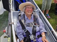 Buckland woman, 96, completes charity glider flight