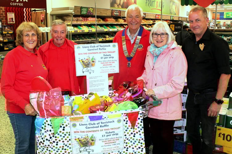 The winning ticket being drawn at last summer's charity raffle in Morrisons in Tavistock. Steve Grummitt/Tavistock Lions