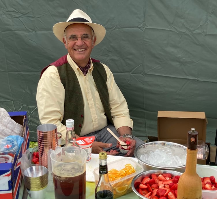 Pimms preparation at Mary Tavy Fayre.