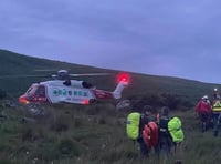 Injured walker airlifted off Dartmoor
