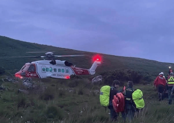 Injured walker airlifted off Dartmoor