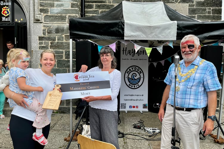 Mime won a prize in the Tavistock Cream Week competition.