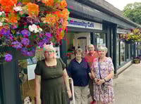 Vibrant blooming baskets brighten town
