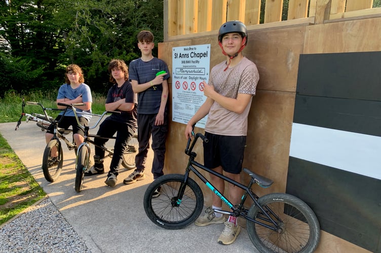The new halfpipe at St Ann's Chapel is open for business with youngsters enjoying the asset which has been six years in the waiting. (Picture: Sarah Martin)
