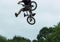 Young acrobatic bikers amaze in Tavistock